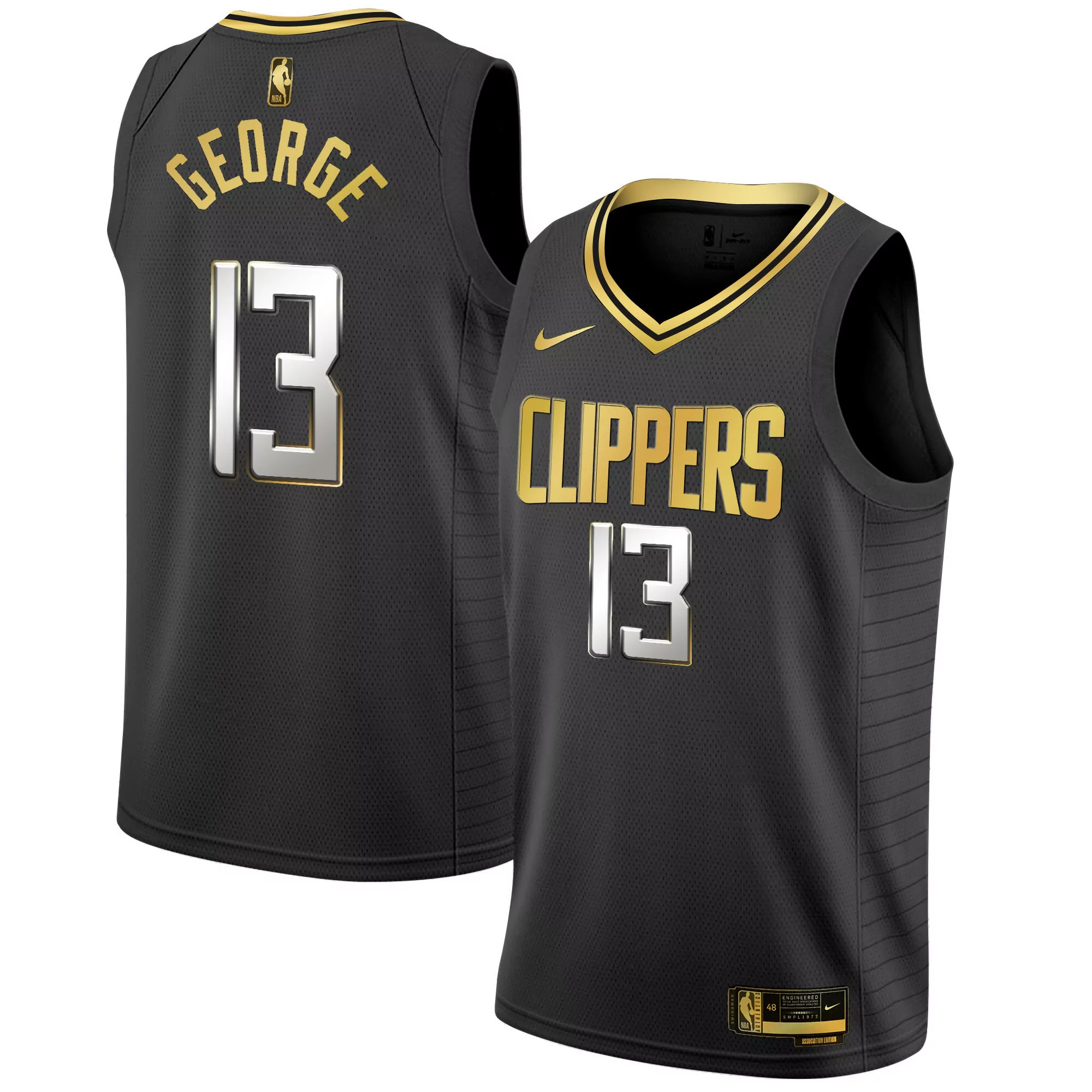 paul george association mens los angeles clippers swingman jersey all stitched