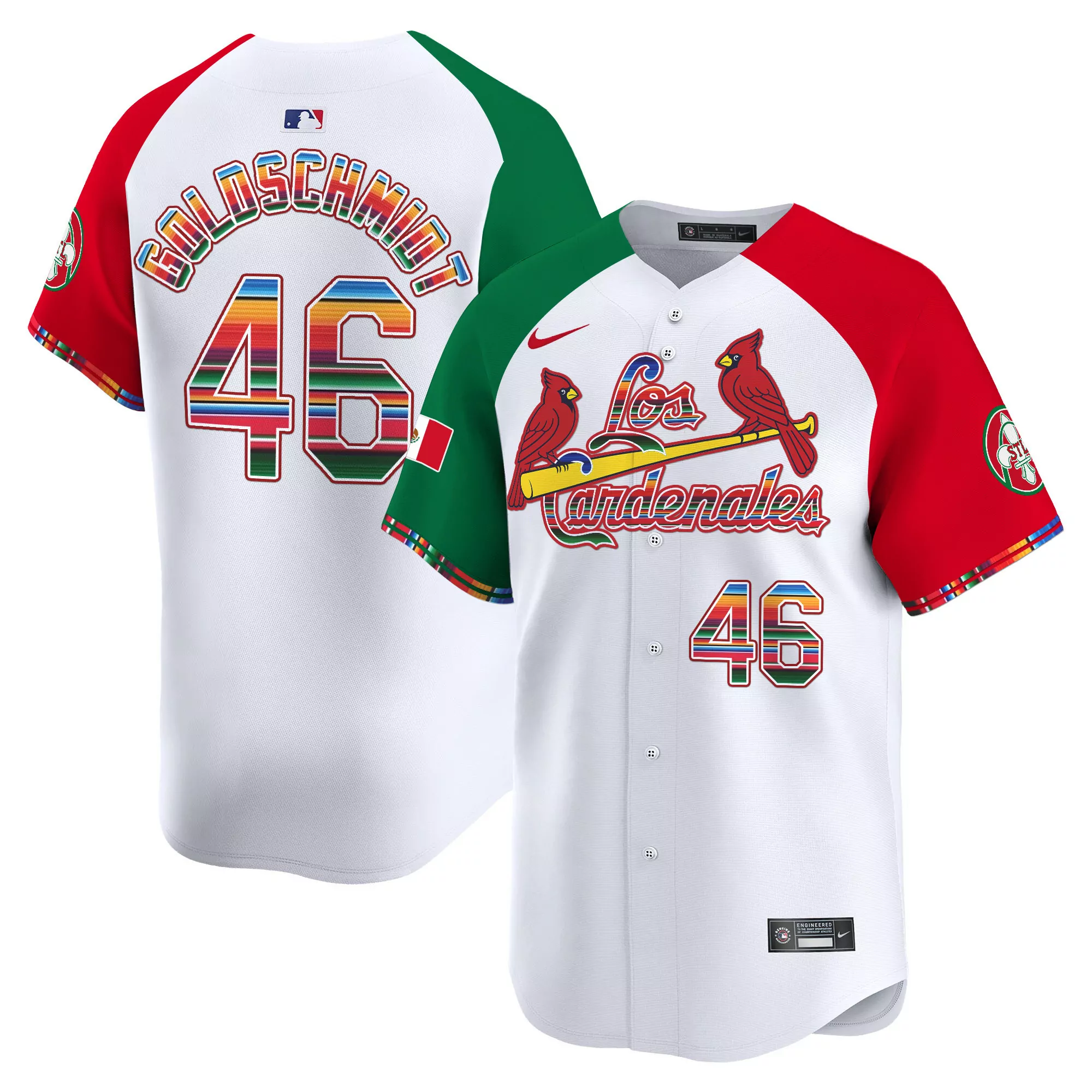 paul goldschmidt alternate mens st louis cardinals fiesta cardenales vapor premier limited jersey all stitched