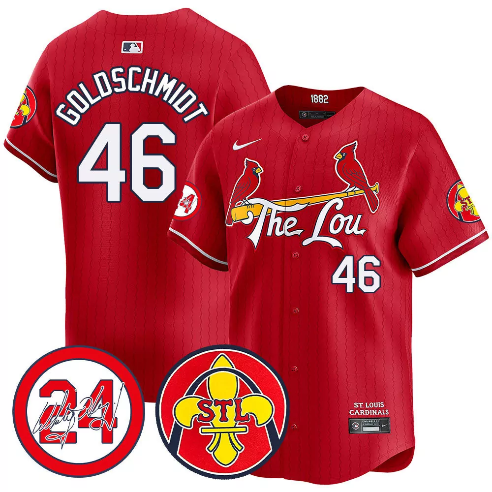 paul goldschmidt red mens st louis cardinals 2024 city connect whitey herzog patch vapor premier limited jersey v2 all s