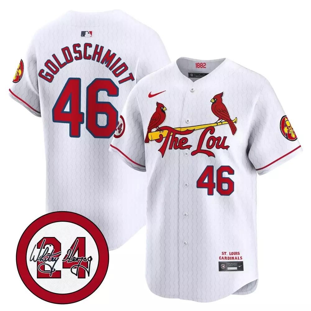 Goldschmidt St. Louis Cardinals 2024 City Connect Jersey | Whitey Herzog Patch | Vapor Premier Limited Edition | All Stitched for Men | For Men, Women & Youth