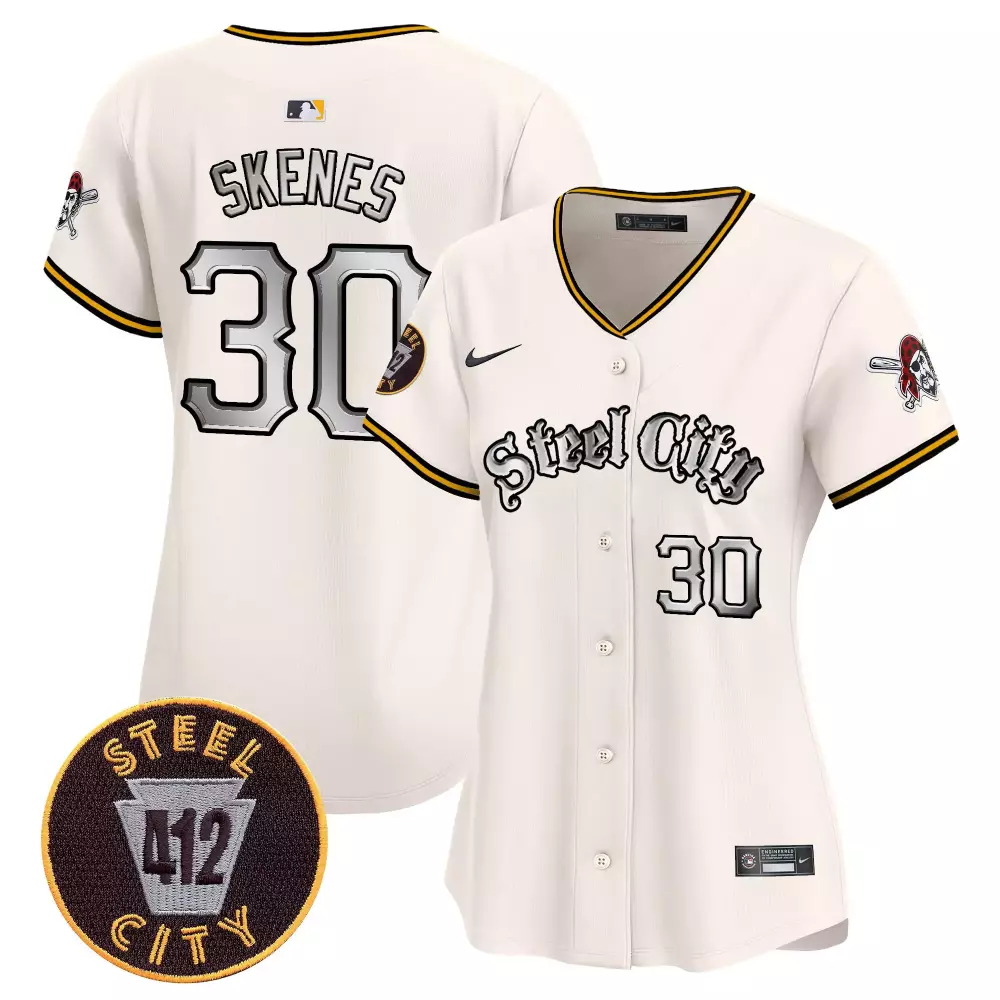 paul skenes cream womens pittsburgh pirates 412 patch vapor premier limited jersey all stitched