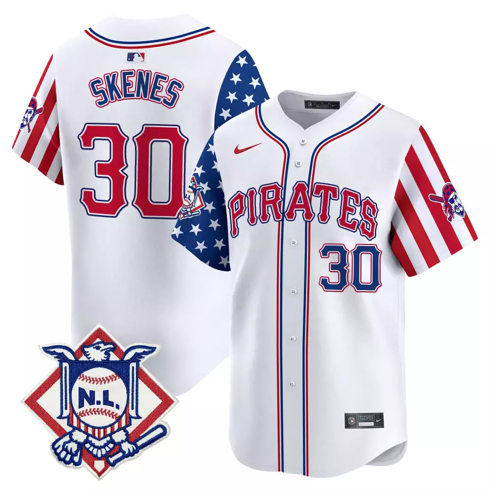 paul skenes royal mens pittsburgh pirates 2024 fourth of july vapor premier limited jersey all stitched