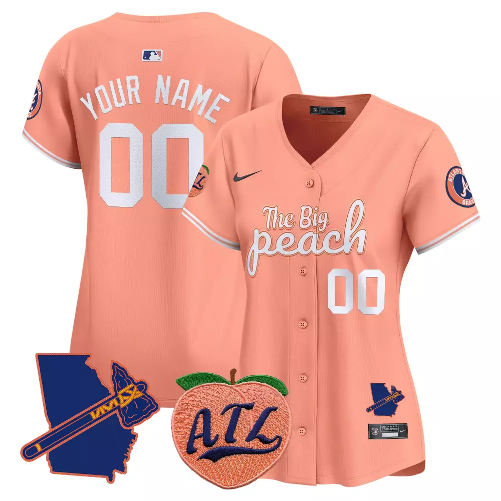Atlanta Braves The Big Peach Vapor Premier Limited Jersey | All Stitched Custom Design for Men, Women & Youth | Game Day Outfit