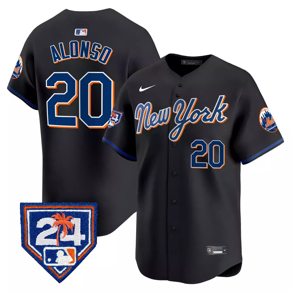 pete alonso black gold womens new york mets jerry grote patch vapor premier limited jersey all stitched