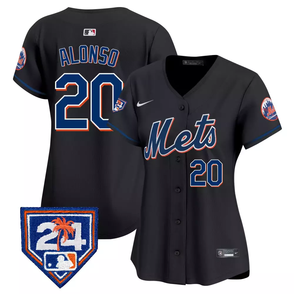 pete alonso black womens new york mets 2024 spring training vapor premier limited jersey v2 all stitched