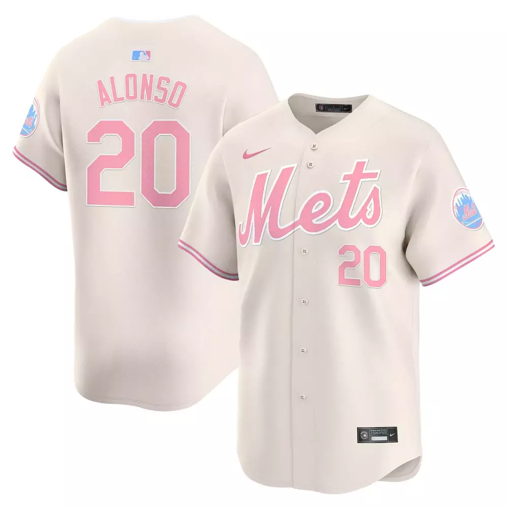 pete alonso cream mens new york mets the big apple vapor premier limited jersey all stitched