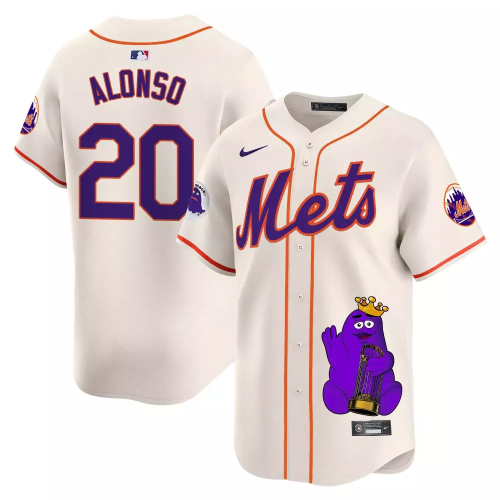pete alonso cream mens new york mets the big apple vapor premier limited jersey all stitched