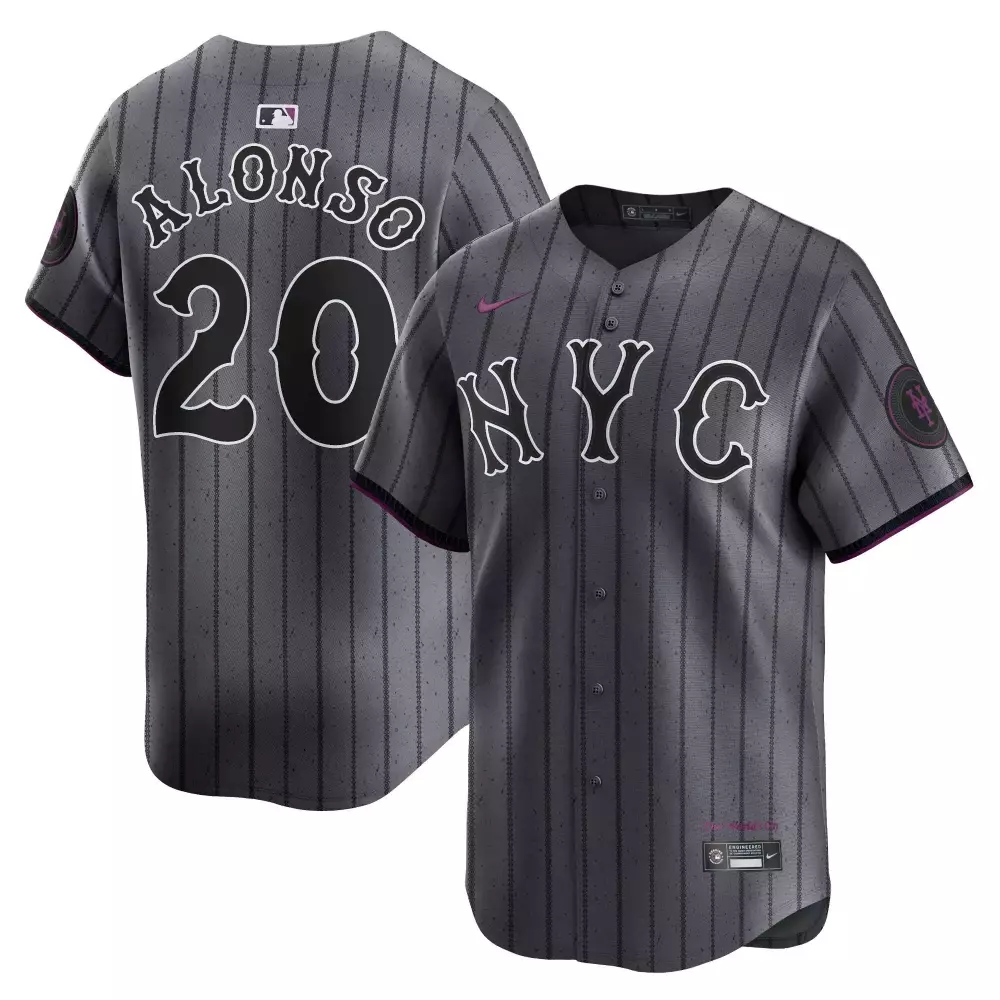 pete alonso men mens new york mets 2024 city connect vapor premier limited jersey graphite all stitched