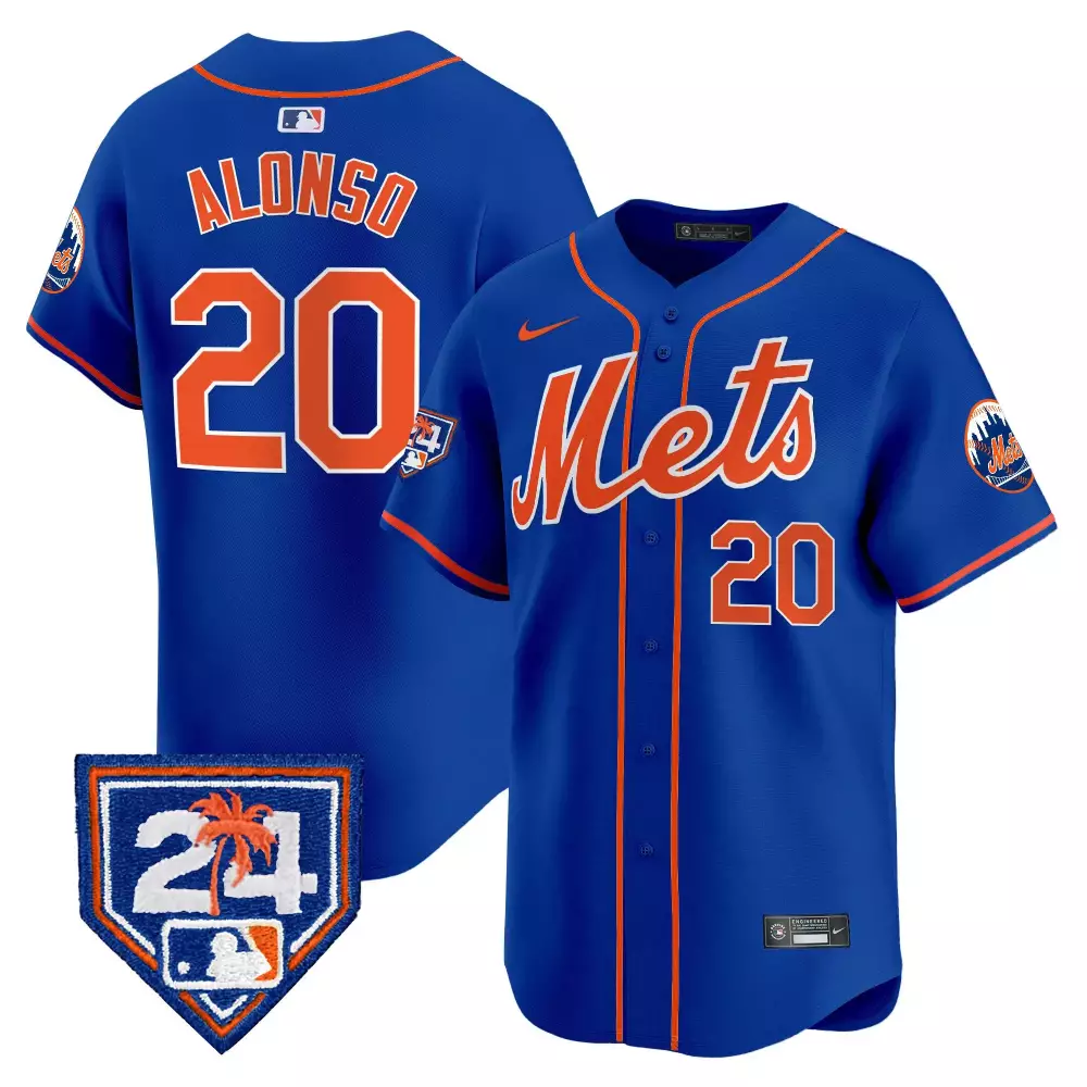 pete alonso royal mens new york mets 2024 spring training vapor premier limited jersey v2 all stitched