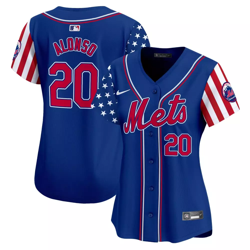 pete alonso royal mens new york mets mr met patch vapor premier limited jersey all stitched