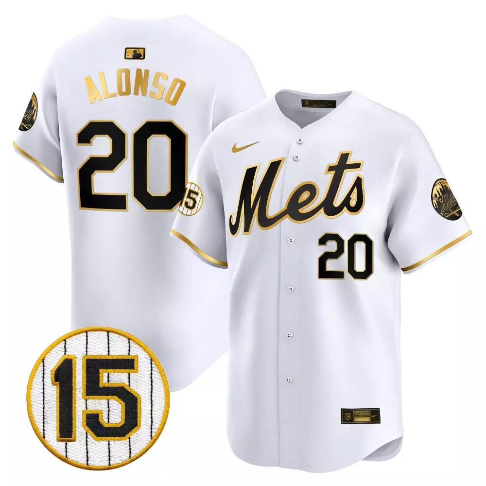 pete alonso white gold mens new york mets 2024 spring training vapor premier elite jersey v2 all stitched