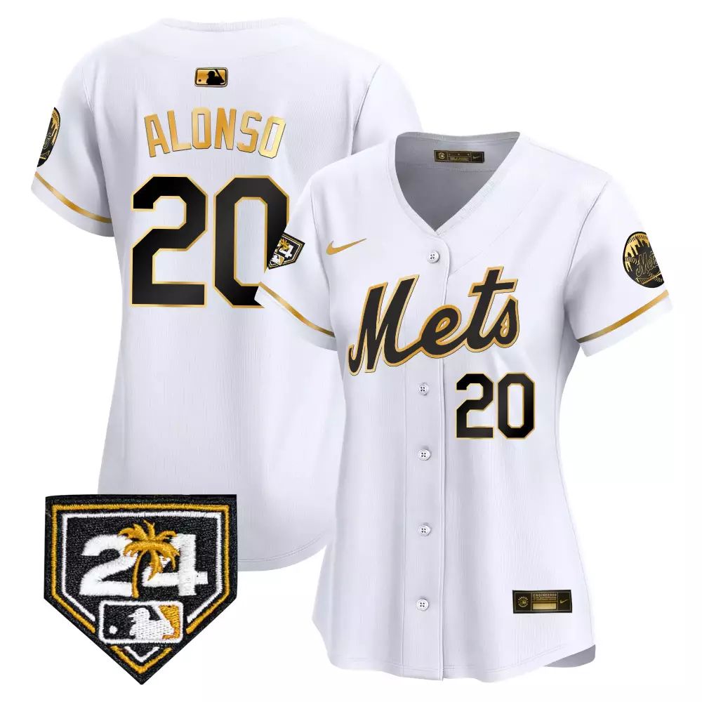 pete alonso white gold mens new york mets willie mays patch vapor premier limited jersey all stitched