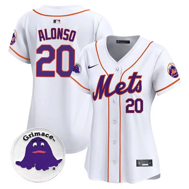pete alonso white womens new york mets 2024 jackie robinson patch vapor premier limited jersey all stitched