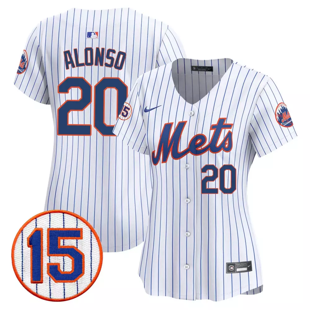 pete alonso white womens new york mets 2024 jackie robinson patch vapor premier limited jersey all stitched