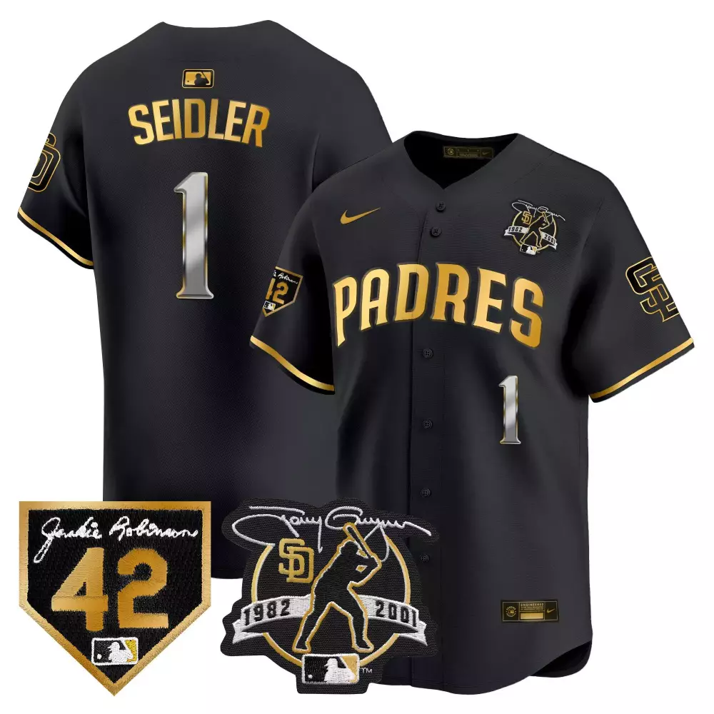Soto 22 Padres 2023 Stitched Vapor Jersey | Black with Patch | Customizable Fan Gear | For Men, Women & Youth