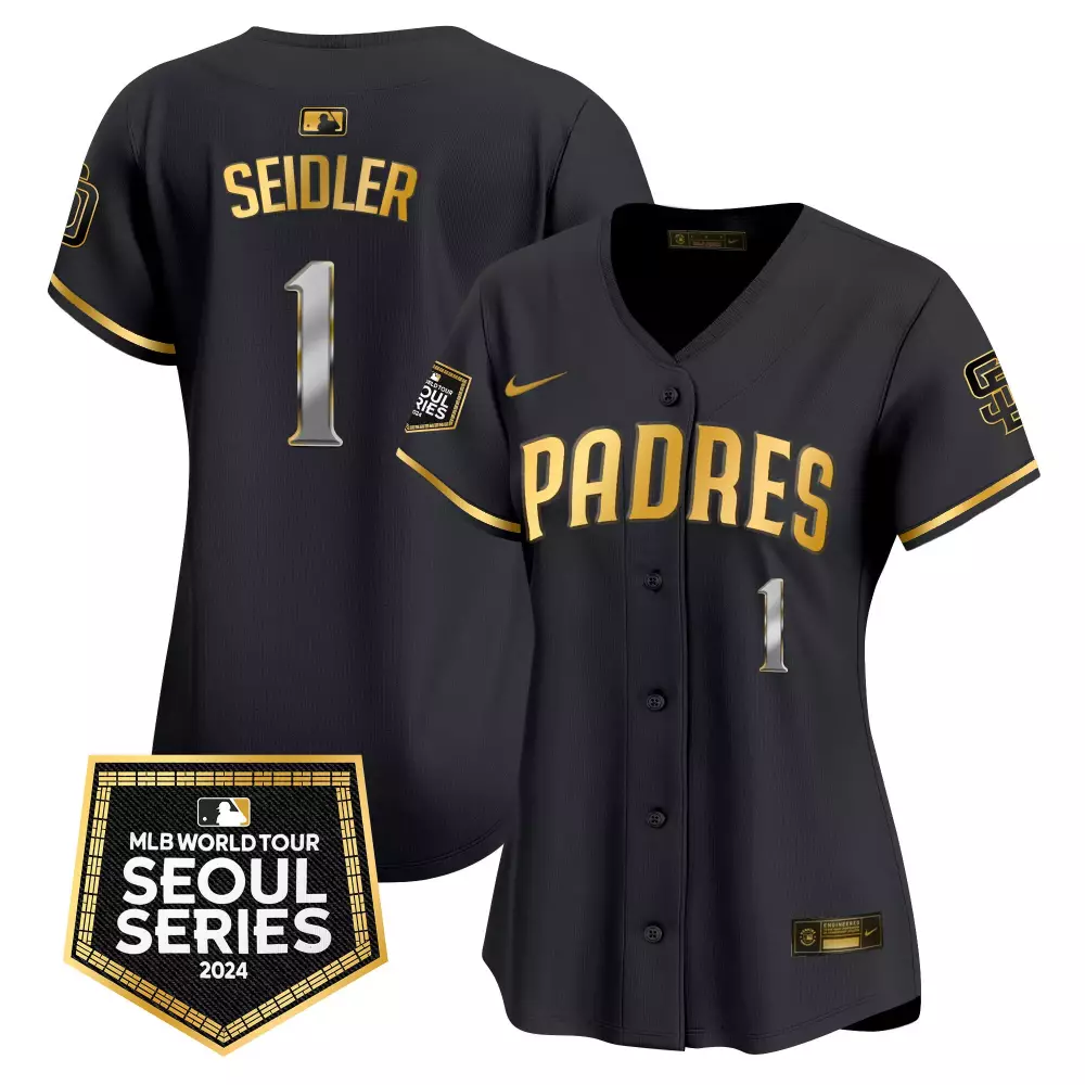 USMC Patch Padres Navy Jersey | Women's Vapor Premier Limited Edition | Fan Gear for Men, Women & Youth