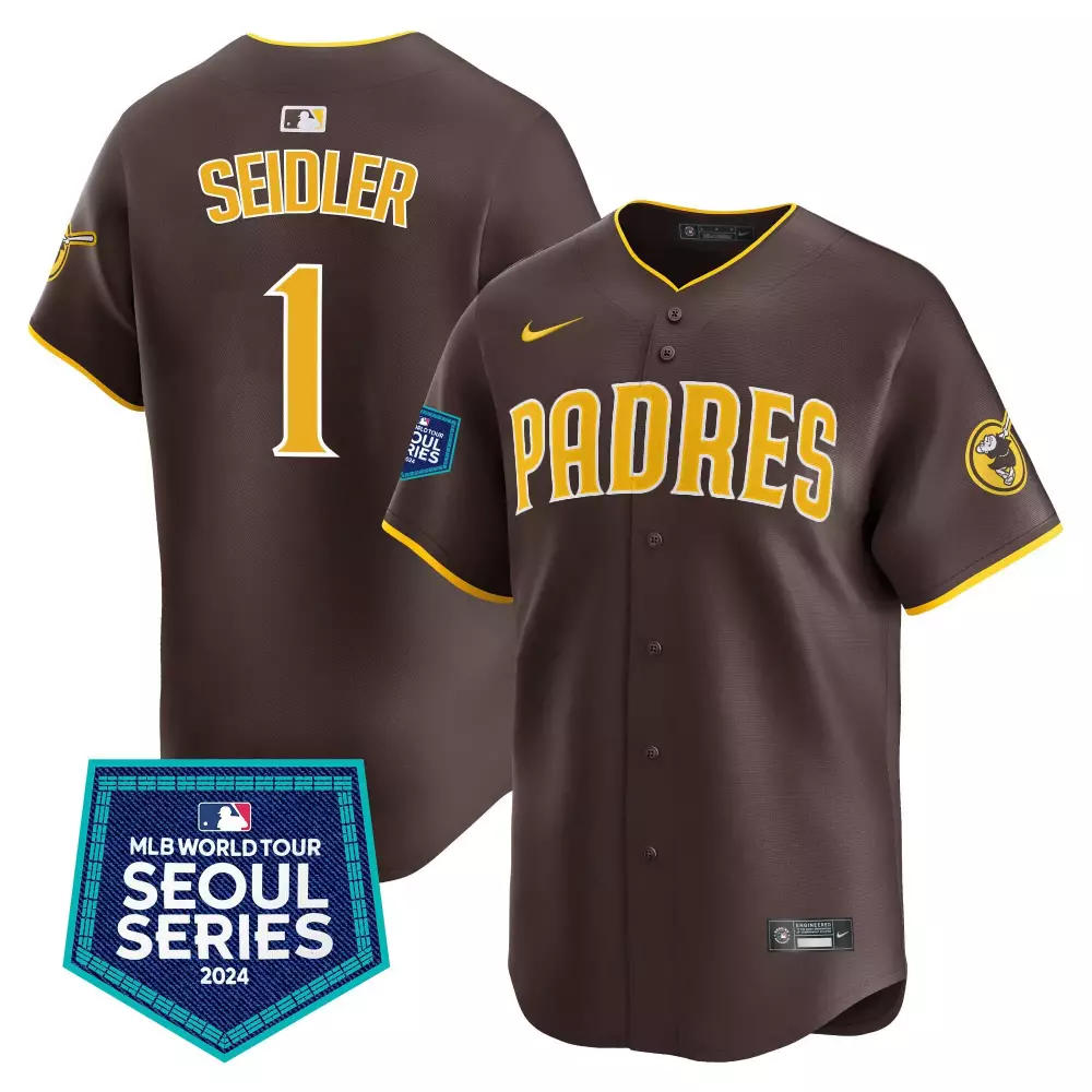 San Diego Padres 2024 World Tour Jersey | Brown Vapor Premier | Limited Edition Fan Gear | For Men, Women & Youth
