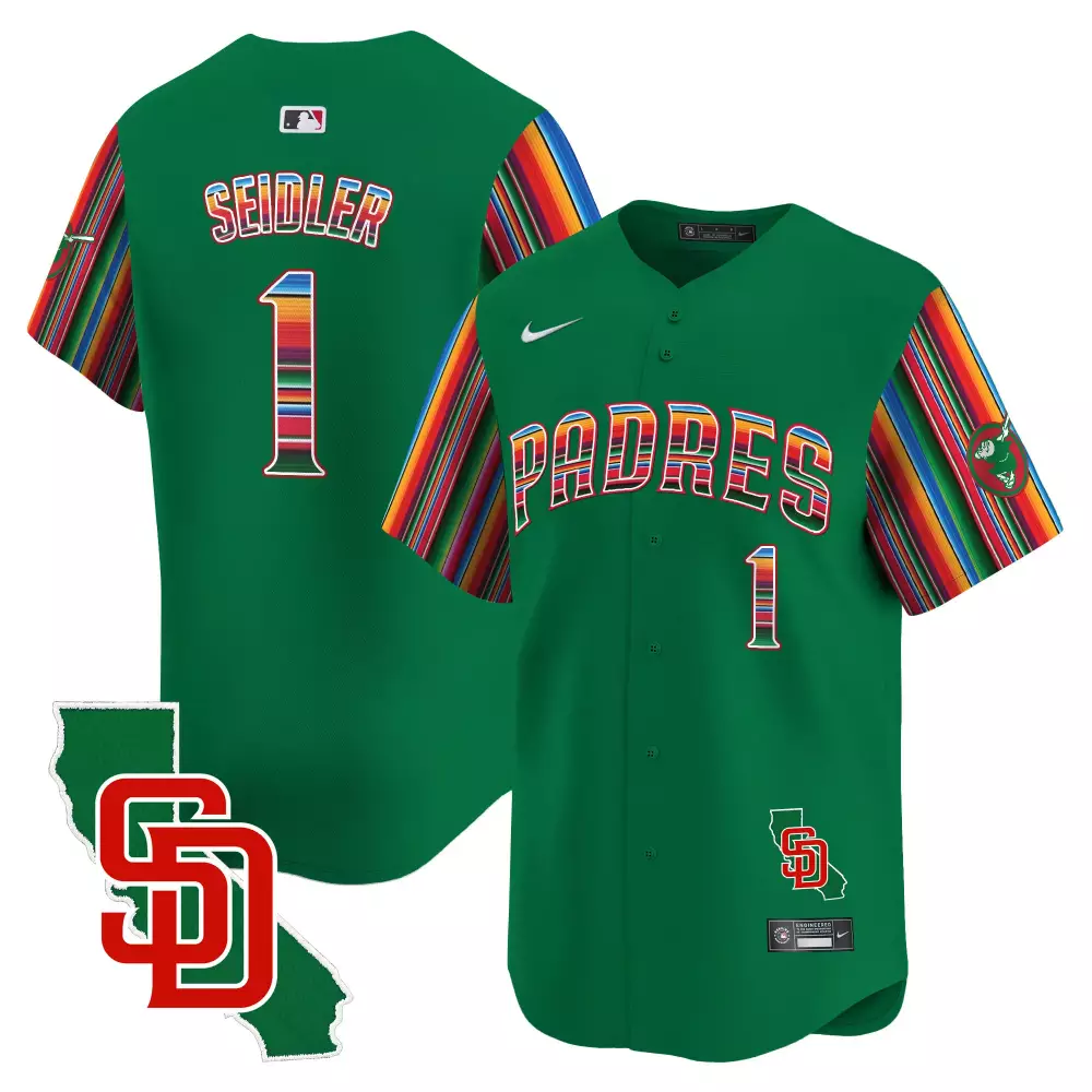 Mexico Patch Padres Green Jersey | Men's Vapor Premier Limited Edition | Fan Gear for Men, Women & Youth