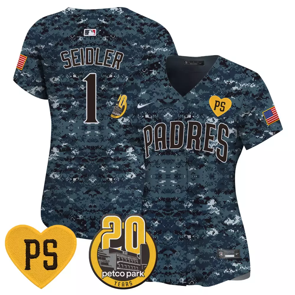USMC Alternate Padres Navy Jersey | Women's Vapor Premier Limited Edition | Fan Gear for Men, Women & Youth