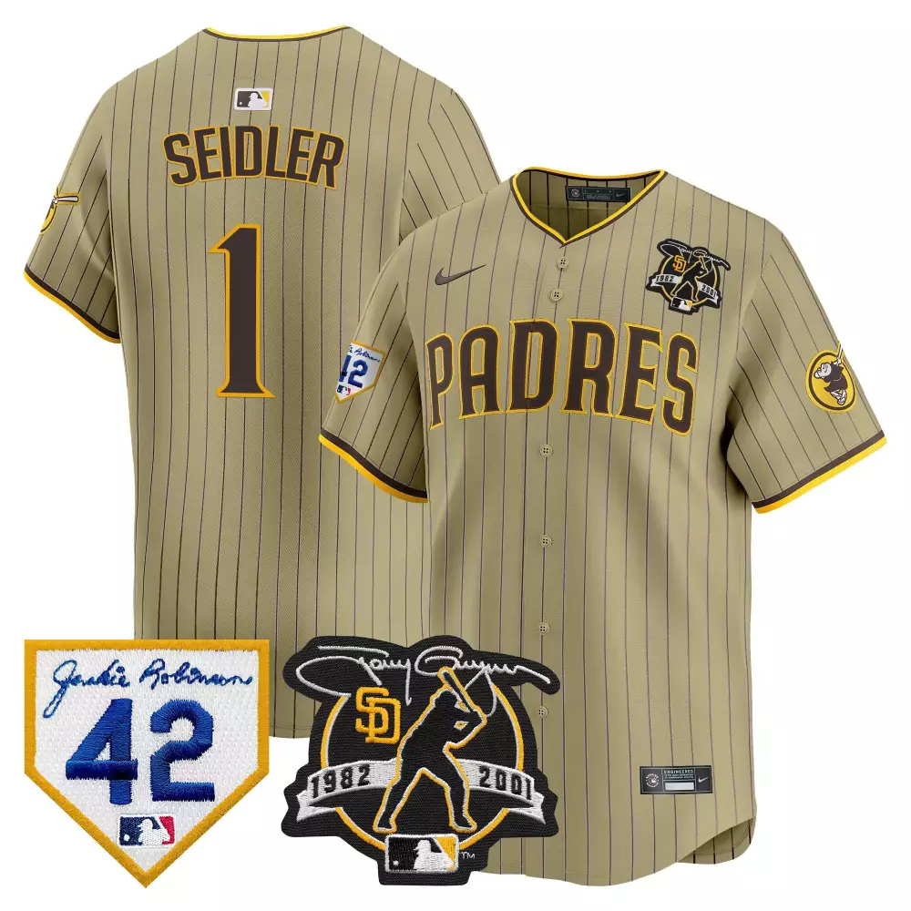 peter seidler tan mens san diego padres 2024 for peter robinson patch vapor premier limited jersey all stitched