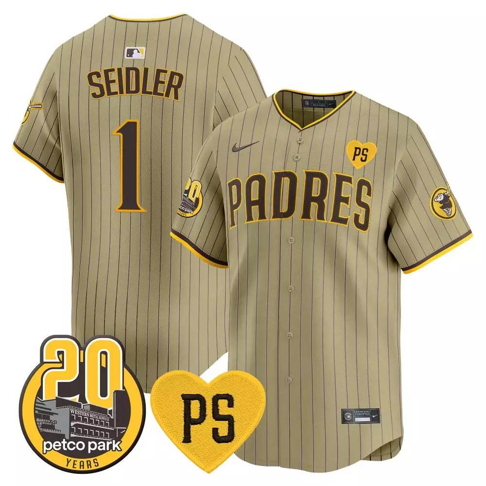peter seidler tan mens san diego padres 2024 for peter robinson patch vapor premier limited jersey all stitched
