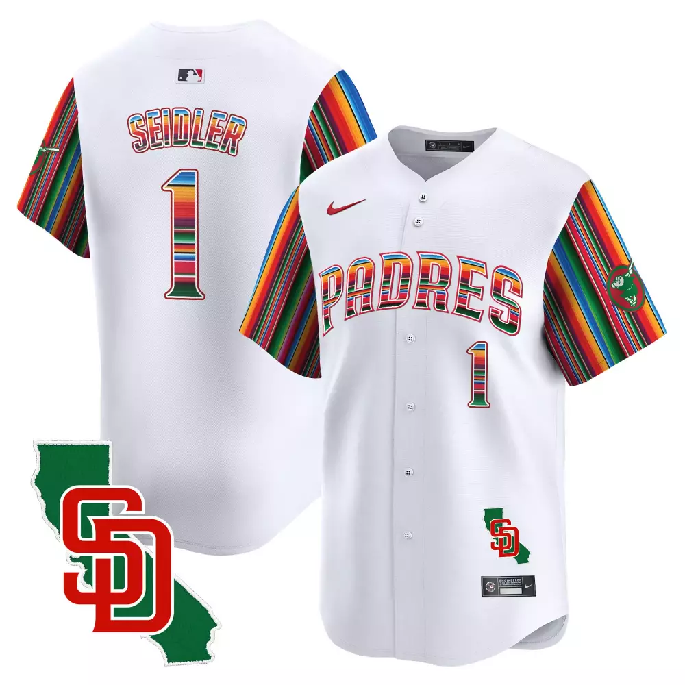 Mexico Patch San Diego Padres 2024 White Jersey | Vapor Premier Limited Edition | Fan Gear for Men | For Men, Women & Youth