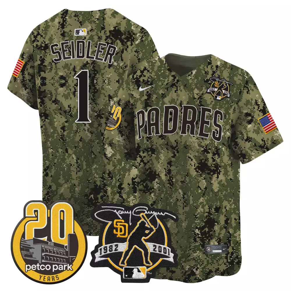 peter seidler woodland mens san diego padres for peter petco park 20th patch usmc vapor premier limited jersey v2 all st