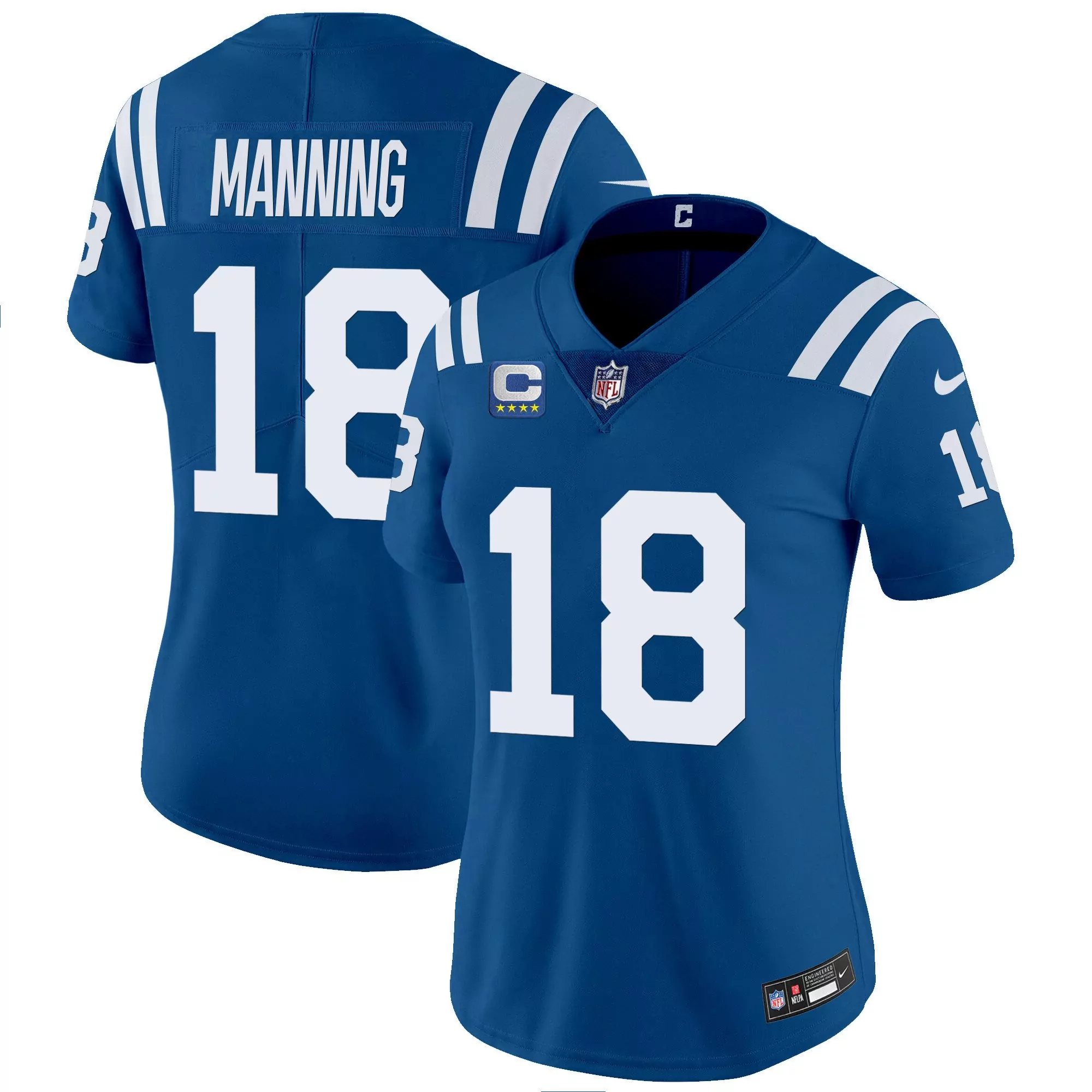 peyton manning royal womens indianapolis colts vapor limited jersey all stitched