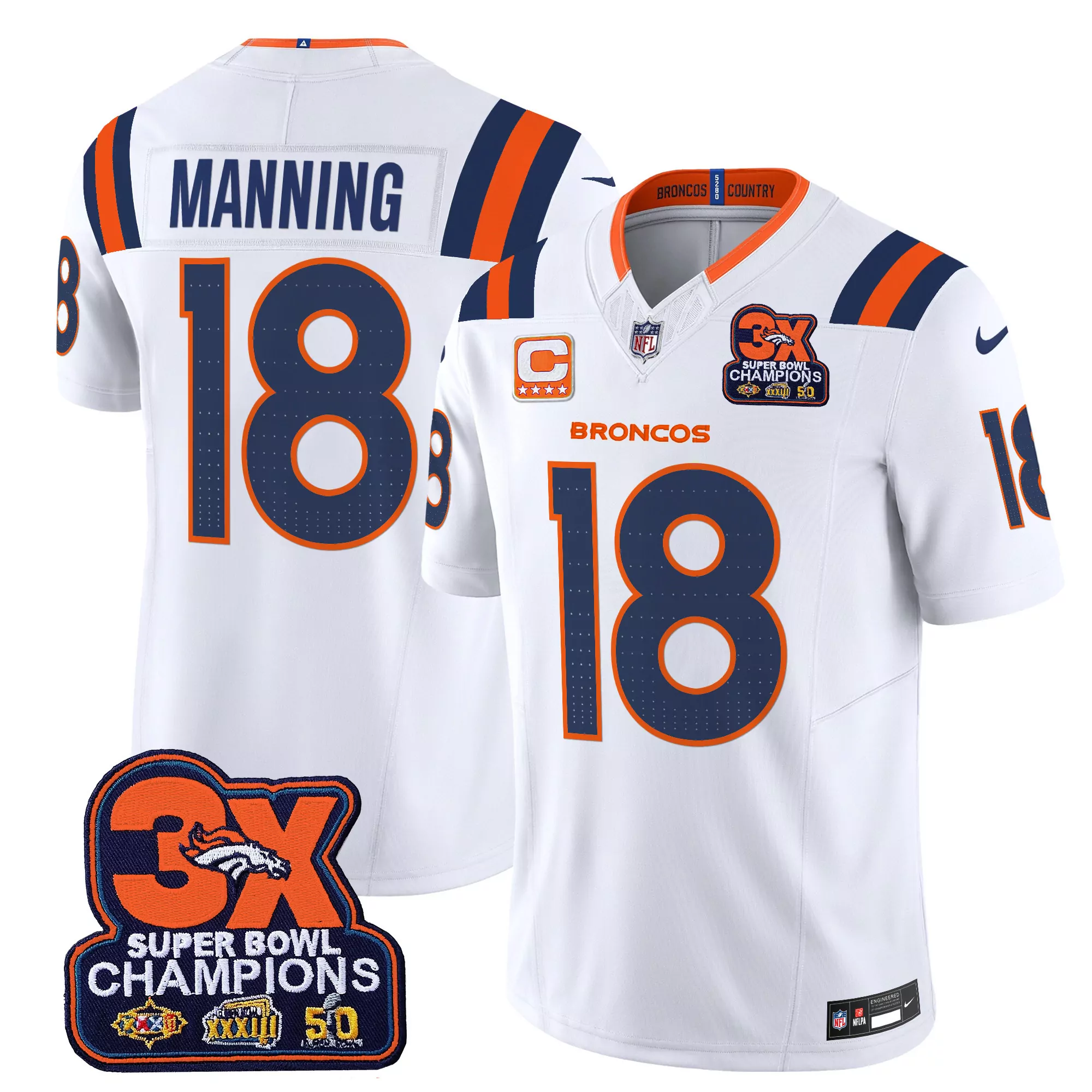 peyton manning white gold mens denver broncos gold vapor limited jersey all stitched