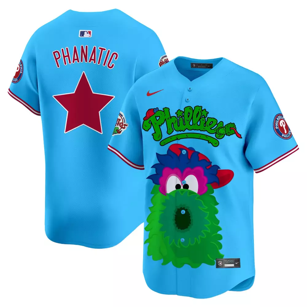 phanatic light blue unisex philadelphia phillies phanatic vapor premier limited jersey v2 printed