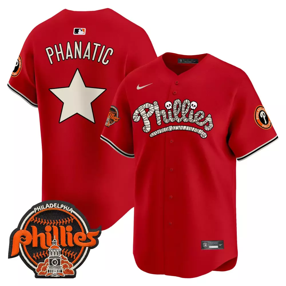 phanatic red mens philadelphia phillies halloween vapor premier limited jersey all stitched