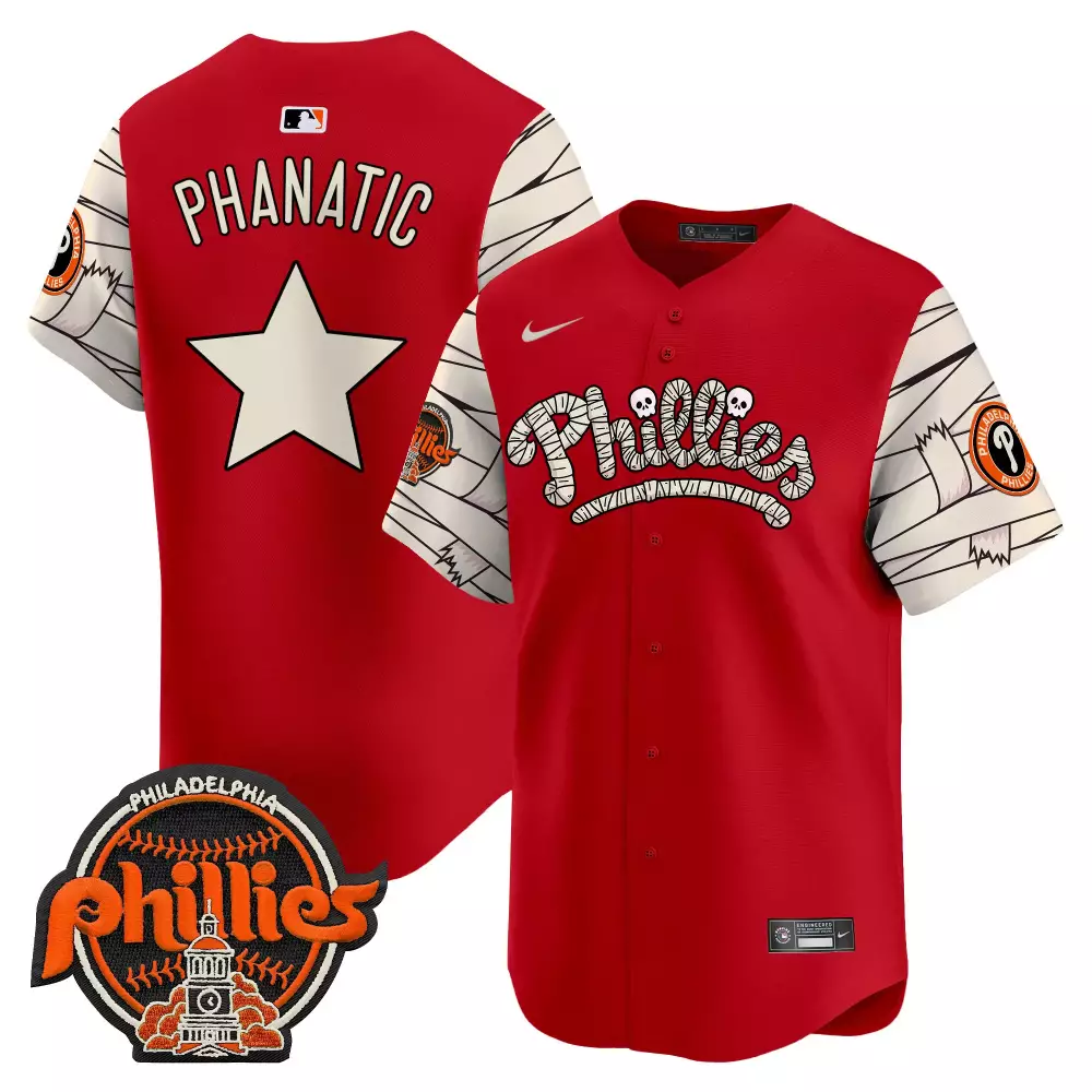 phanatic red mens philadelphia phillies halloween vapor premier limited jersey all stitched