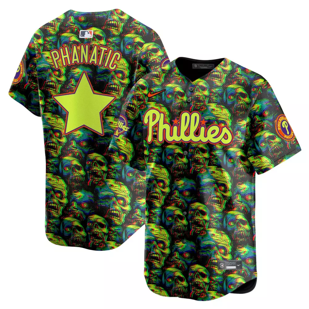 phanatic youth philadelphia phillies halloween vapor premier limited jersey printed