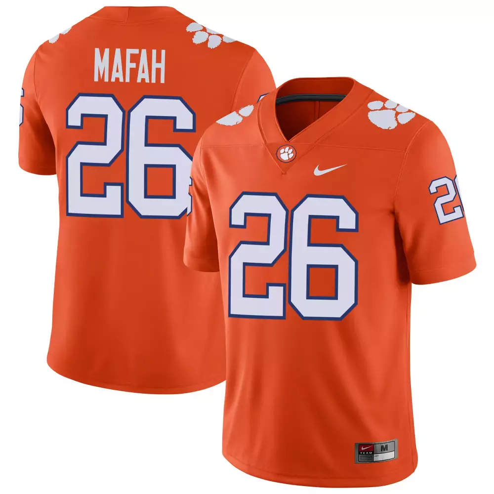 phil mafah black limited mens clemson tigers black limited orange jersey all stitched