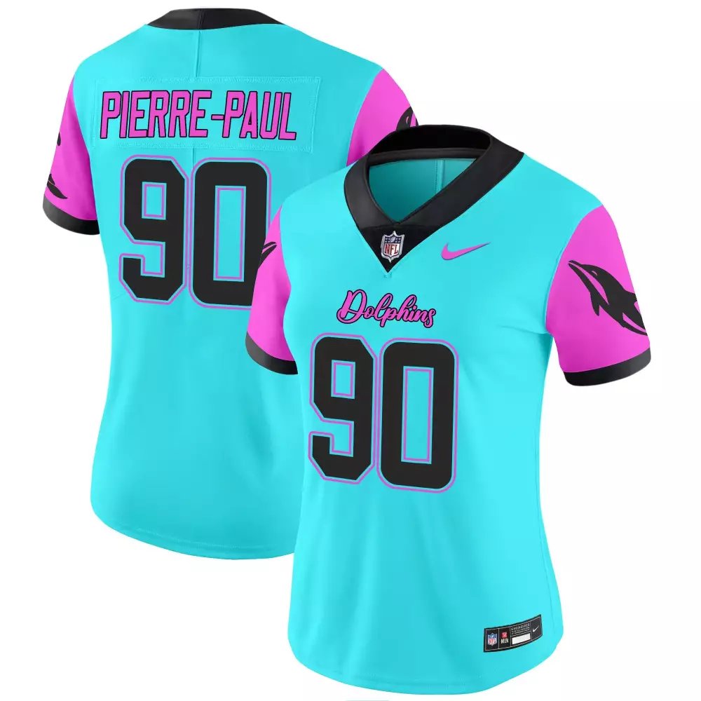 Pierre-Paul Aqua Women's Miami Vice Limited Jersey | Stitched Fan Gear | Perfect for Game Day | For Men, Women & Youth