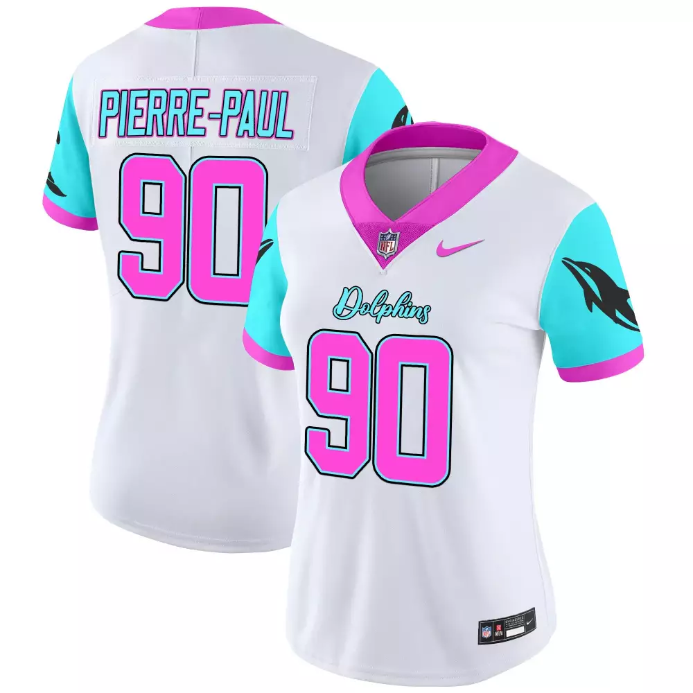 Pierre-Paul White Women's Miami Vice Limited Jersey | Stitched Fan Gear | For Men, Women & Youth