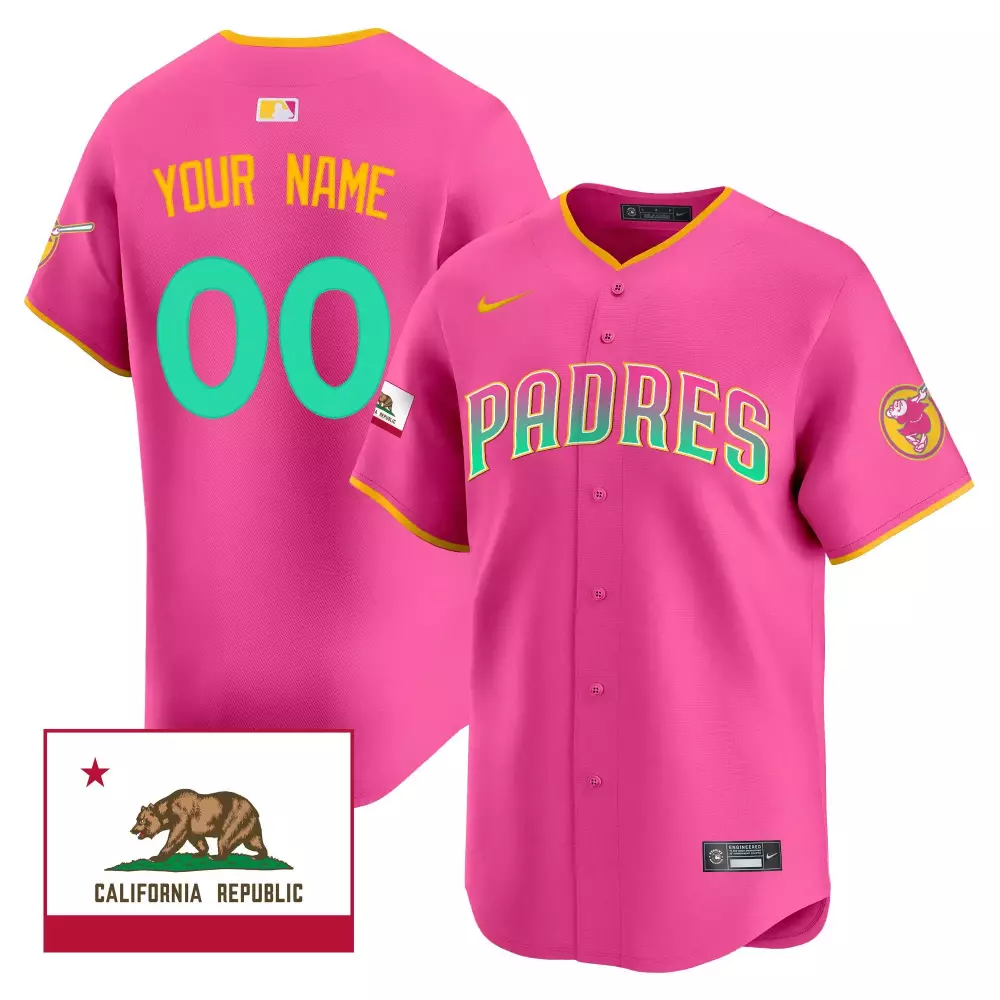 Pink Men's Padres Tony Gwynn Petco Park 20th Patch Jersey V2 | Stitched Vapor Premier Limited Custom Edition | Fan Gear for Men, Women & Youth