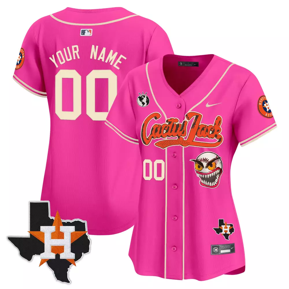 pink women houston astros bubblegum pink vapor premier limited custom jersey all stitched