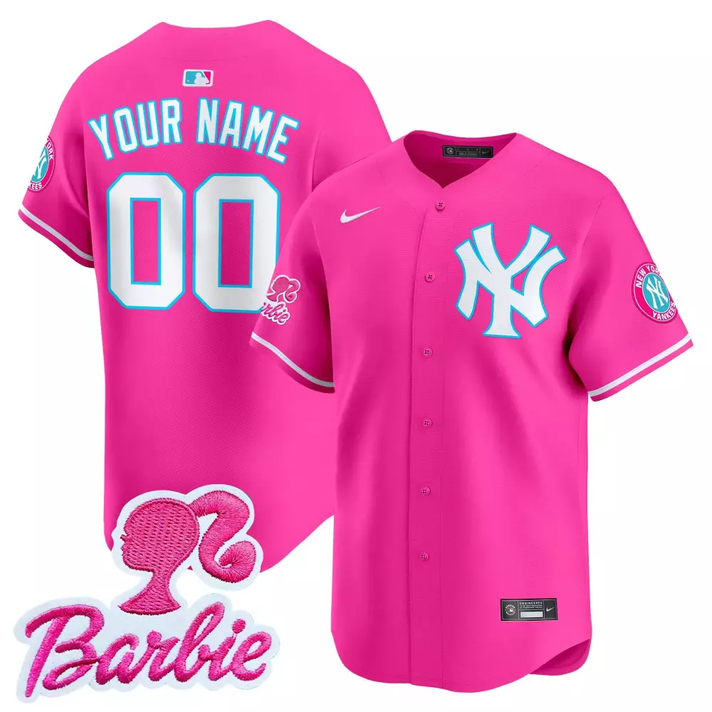pink women new york yankees the bronx graffiti vapor premier limited custom jersey v4 all stitched