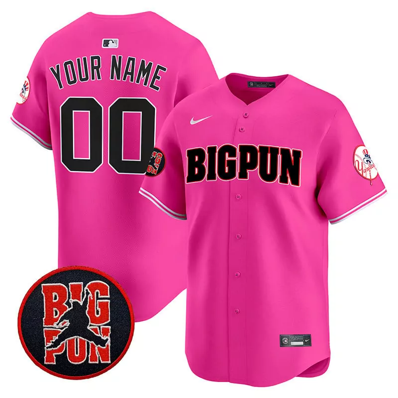 pink women new york yankees the bronx graffiti vapor premier limited custom jersey v4 all stitched