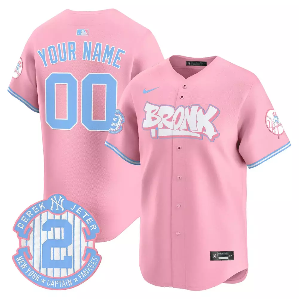 pink youth new york yankees bubblegum pink vapor premier limited custom jersey all stitched