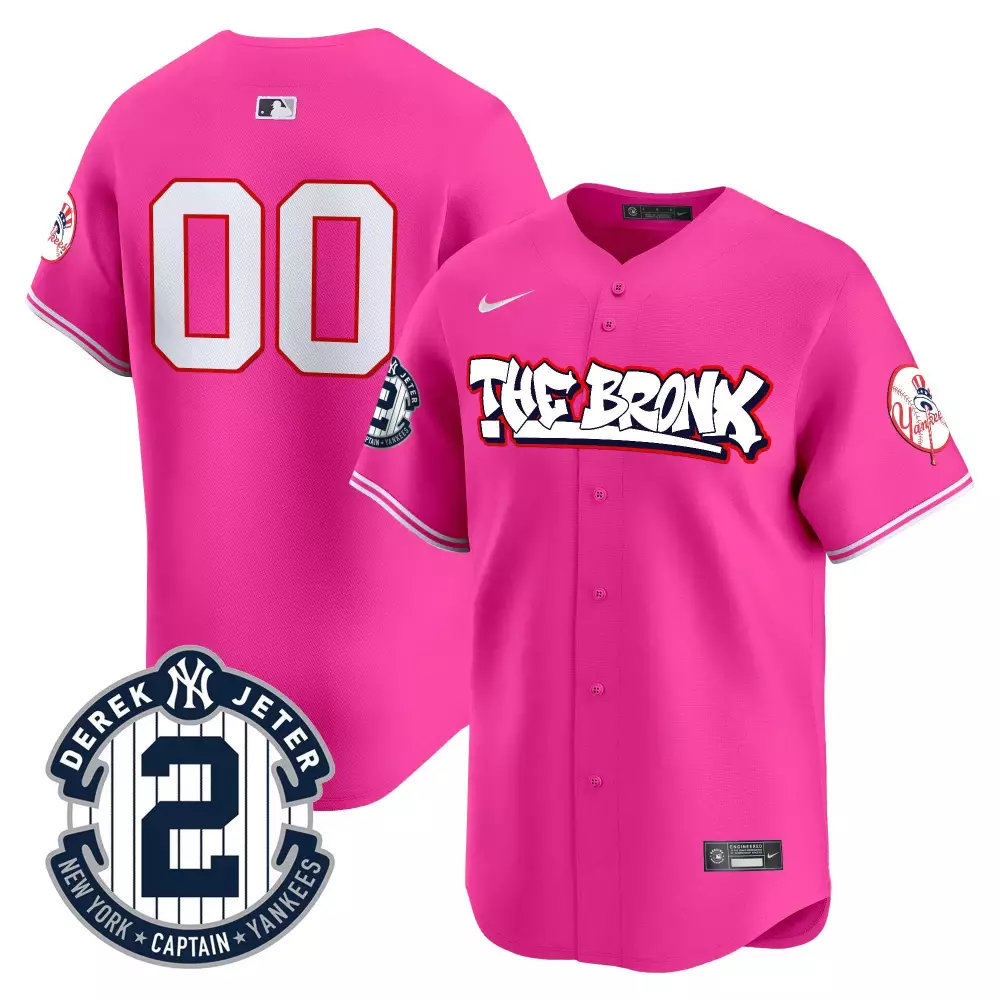 pink youth new york yankees the bronx graffiti vapor premier limited custom jersey v7 all stitched