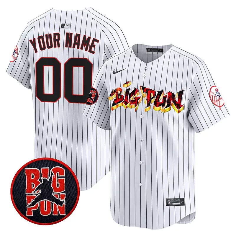 pinstripe men new york yankees big pun vapor premier limited custom jersey all stitched