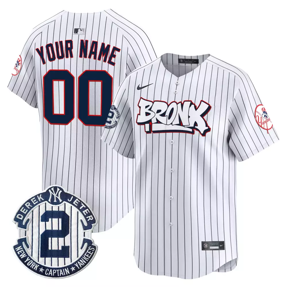 pinstripe men new york yankees the bronx graffiti gold trim vapor premier limited custom jersey all stitched