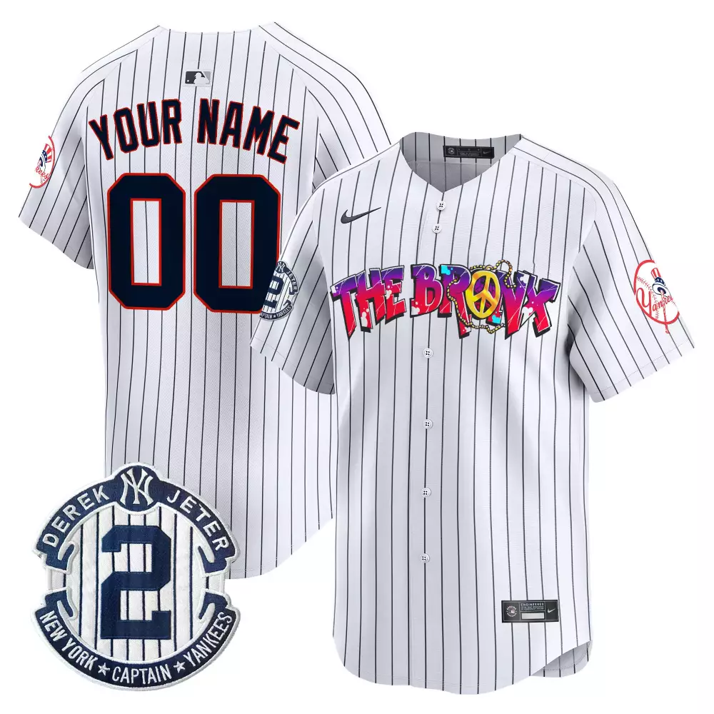 pinstripe men new york yankees the bronx graffiti vapor premier limited custom jersey v7 all stitched