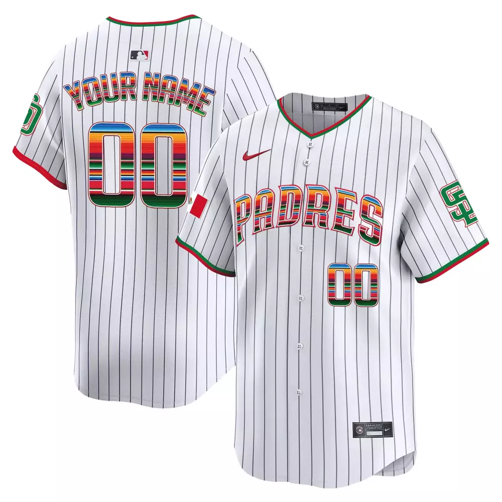 San Diego Padres Pinstripe Men’s Custom Jersey for Peter | Vapor Premier Limited Edition | All Stitched Fan Gear | For Men, Women & You