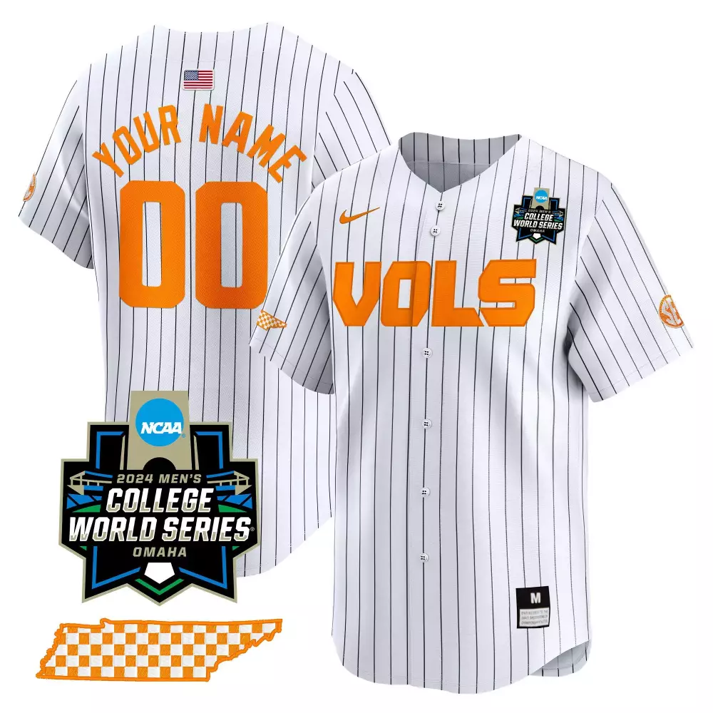 orange youth tennessee volunteers checkerboard 2024 champions vapor premier limited custom jersey all stitched