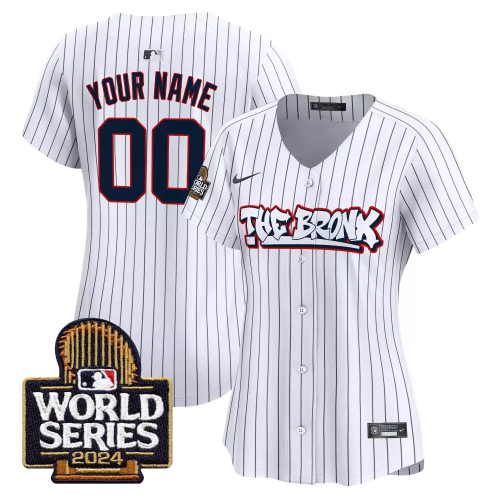 pinstripe women new york yankees the bronx 2024 world series vapor premier limited custom jersey all stitched