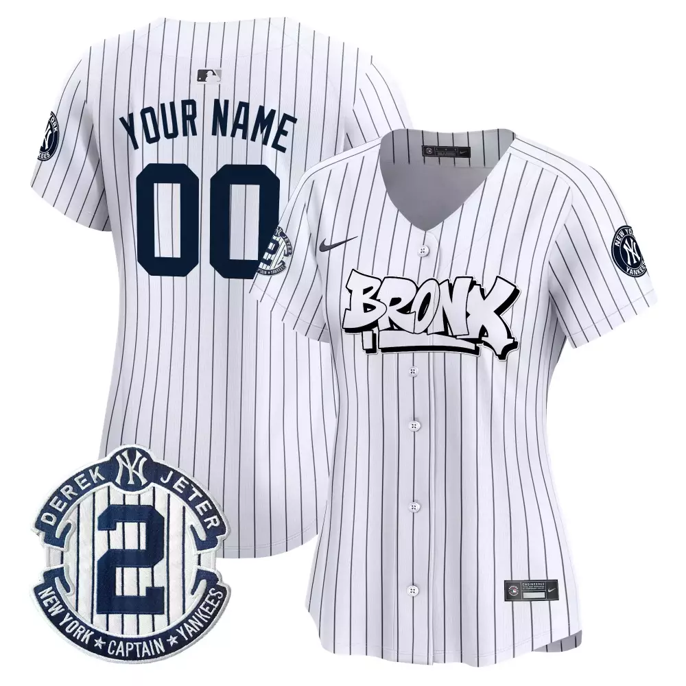 pinstripe women new york yankees the bronx graffiti vapor premier limited custom jersey v3 all stitched