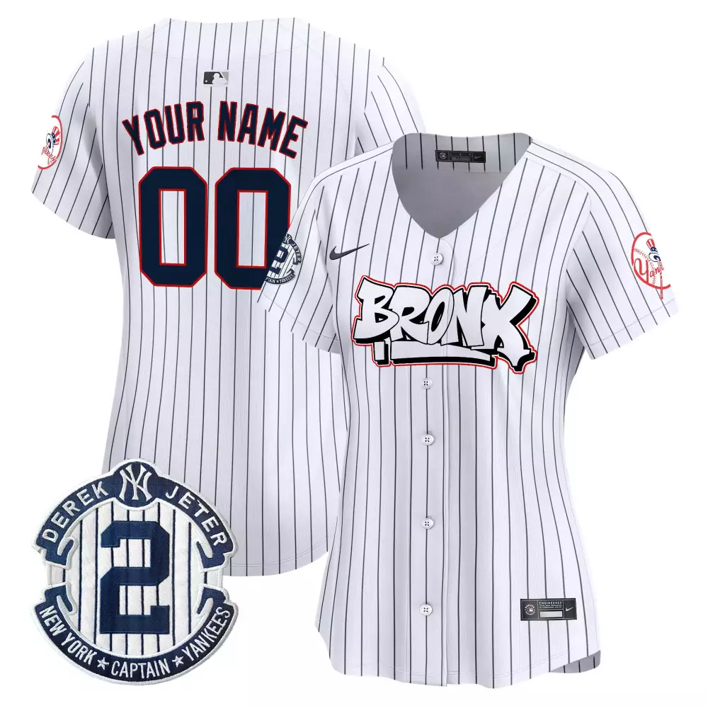 pinstripe women new york yankees the bronx graffiti vapor premier limited custom jersey v3 all stitched